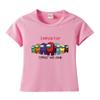 Roupa infantil de desenho animado de unicórnio, nova coleção de primavera, camiseta de algodão de manga curta, suéter de algodão para bebê infantil, fornecimento transfronteiriço