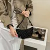 Bolso Cruzado Simple de Gran Capacidad Estilo Coreano Moda Femenina Bolso Dumpling Temperamental Lazo Atmósfera Otoño/Invierno Bolso de Hombro Único Pequeño