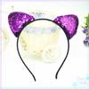 Lantejoulas Orelhas de Gato Faixa de Cabelo Tecido Acessórios para o Cabelo Playground Bonito Gato Crianças Headwear Foto Headband Bebê