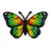 Pingentes coloridos de borboleta em borracha macia de PVC com impressão UV, acessórios decorativos personalizados para sapatos em pintura a óleo colorida