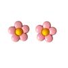 Hebilla de plástico bonita y moderna, con diseño de flor fresca para niños, hebilla colorida y bonita para coser a mano, hebilla decorativa para ropa.