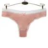 Fabricante Transfronterizo Temu Exportación Ropa Interior Femenina Algodón Hilo Borde de Encaje Color Sólido Tanga Ropa Interior Bragas para Mujer