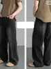 Jeans para hombre transfronterizos, jeans de pierna ancha lavados del sudeste asiático para hombre, pantalones rectos holgados vintage desgastados en stock
