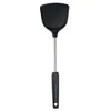 Frigideira antiaderente cabo de tubo pequeno espátula de silicone utensílios de cozinha domésticos colher de fritar cozimento anti-queimadura resistente a altas temperaturas frigideira antiaderente
