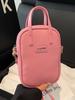 Primavera Nuevo Estilo Ins Color Caramelo Bolso de Mano para Teléfono Móvil Casual Combinable Niche Ligero Bolso Bandolera para Mujer