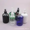 Botella con Atomizador de 280 ml, Corta y Redonda, con Atomizador Lateral Tipo Prensa de Media Cubierta, Botella Recargable para Tónico, Botella Pequeña con Atomizador de Rocío Puro