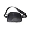 Nova fábrica Hot Sale Plain Lulu Mesmo Estilo Nylon Sports Waist Bag Crossbody Impermeável Zíper Celular Bolsa de Peito
