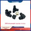 Conector de tubo quadrado bidirecional de 25 mm Acessórios para corrimão Conexão de liga de alumínio Janela flutuante unidirecional de plástico Conexão de três vias de plástico
