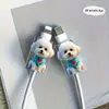 Funda protectora anti-rotura para cable de datos con diseño lindo de Bichón Frisé, anti-daños, conector Type-C hermoso y duradero