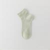 Calcetines de Seda de Morera para Mujer Verano Finos Casuales Cortos Color Sólido Patrón Vertical Calcetines Hielo Hielo Calcetines de Malla Transpirables Calcetines sin Costuras