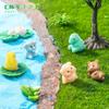 Micropaisaje de musgo, oso, cerdito, conejo, animal, jardinería, paisajismo, bricolaje, decoraciones, accesorios, miniadornos