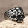 Anel Personalizado Cabeça de Fantasma Retrô Anel Gótico Retrô Caveira Dedo Indicador Masculino e Feminino Joias de Halloween Venda Direta Transfronteiriça
