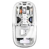 Mouse Bluetooth Sem Fio Transparente, Mouse de Três Modos, Silencioso, Recarregável, Acessórios para Laptop, Mouse Óptico