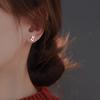 Pendientes de Navidad de Plata 925 con Broche para Mujer 2023 Nuevos Pendientes de Moda Estilo Ins Tema Navideño Regalo para Novia Pendientes