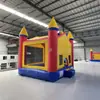 Castillo Hinchable para Niños Cuadrado Pequeño Castillo Hinchable Colorido con Tobogán Área de Juego para Jardín del Hogar
