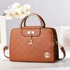 Bolsas 2025 Nova Moda Tendência Comércio Exterior Bolsa Estilo Bolsa Transversal Feminina Fashionável Bolsa de Mão em Couro Brilhante com Relevo Diamante