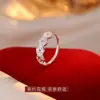 Nuevo Anillo de Dinero Estilo Chino con Monedas de Cobre para Mujer, Diseño de Nicho, Lujo Ligero, Monedas de los Cinco Emperadores Atractoras de Riqueza, Anillo Abierto Ajustable