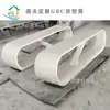 Fabricantes de piscinas redondas de cimento para árvores ao ar livre, bancos de descanso de paisagem pré-fabricados de GRC, móveis de cimento