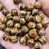 Cuentas Redondas de Ámbar Sintético Cuentas Sueltas Patrón Tigre Amarillo Cuentas de Ámbar Sintético Pulsera DIY Collar Accesorios de Joyería Cuentas Hechas a Mano