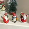 Decoración Navideña Popular Transfronteriza Resina Retro Hombre Viejo Muñeco de Nieve Adornos para Paisajismo de Ventanas Decoraciones de Escritorio para el Hogar