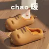 Lindas pantuflas de algodón impermeables con temática de gatitos para mujer, adecuadas para usar en interiores y exteriores en otoño e invierno, cálidas, con suelas gruesas de EVA, antideslizantes y con diseño de punta cerrada. Disponible al por mayor