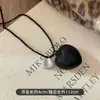 Collar con Colgante de Corazón de Tela Estilo Ins para Mujer 2025 Nueva Cadena Popular para Suéter Accesorios Largos de Cuello Halter Otoño e Invierno