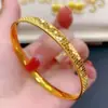 Pulseira de Escamas de Dragão Disco de Alta Qualidade, Mesmo Estilo do Xiaohongshu, Pulseira Brilhante de Favo de Mel, Pulseira Banhada a Ouro Mesmo Estilo da Zhoujia Atacado
