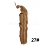 Peluca trenzada rizada en espiral africana de onda suelta recta y curva de 24 pulgadas