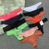 Tanga de Mujer Tanga de Verano Encaje Cintura Baja Ropa Interior Algodón Malla Transparente T-String