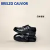 (Estilo Fee Fei) Mocasines de Piel Genuina, Zapatos Pequeños de Piel, Modelo Nuevo 2026, Sin Cordones, Estilo Británico, Brogue Retro Tallado
