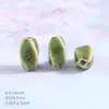 Cuentas de cerámica de Jingdezhen con formas especiales para bricolaje, accesorios para joyería con cuentas, esmalte de flor vintage, cuentas pequeñas de cuatro torsiones, cuentas sueltas al por mayor