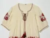 Camisa de Verano Bordada con Borlas de Manga Corta para Mujer Estilo Europeo y Americano 2026 5323