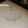 Pulseira Vazia de Abóbora de Zircônia Banhada a Ouro Real Estilo Francês Luxo Leve Nobre Elegante Pulseira Nicho Pulseira High-end para Mulheres