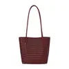 Bolsa Grande Capacidade Feminina Outono/Inverno Versátil 2026 Nova Casual Ombro Único Sobrancelha Tecida Bolsa Mãe-Filho Bolsa Tote para o Dia a Dia