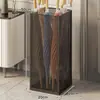Estante para guardar paraguas para entrada del hogar y vestíbulo comercial, soporte para paraguas con bandeja de drenaje, una herramienta mágica para guardar paraguas