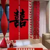 Bandeiras de Parede para Quarto de Casamento, Sala de Estar, Caractere Dupla Felicidade, Decoração de Fundo para Vestido de Noiva, Conjunto de Noivado de Hotel, Caixas de Exposição para o Lado da Noiva