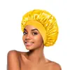 Gorro de Satén Extra Grande para Dormir para Mujer Borde Elástico Ancho Alta Elasticidad Gorro Nocturno Gorro para el Cabello para el Cuidado Diario del Cabello