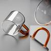 Taza Resistente a Altas Temperaturas con Asa Gruesa para Cata de Té, Juego de Tazas de Vidrio Resistente a Altas Temperaturas para Té de Hierbas, Taza de Vidrio con Asa Recta para Hojas de Té