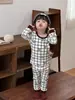Ropa para Niños 2025 Nuevo Estilo Coreano Ropa para Niños Invierno Pijamas de Bebé Conjunto de Ropa para Casa para Niños