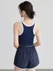 Colete de Yoga Feminino Verão 2026 Novo Estilo Peça Única Sutiã à Prova de Impacto Corrida Treinamento Roupa Íntima Esportiva Conjunto Fitness