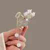 Pinza para el Cabello de Conejo Suzuki Orquídea de Grado Medio Alto Pinza para Media Recogida Pinza para la Parte Posterior de la Cabeza Rascador de Cabello Borla Pinza de Agarre Pinza de Disco para el Cabello para Mujer