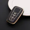 Adecuado para coche Toyota corona Carolina Camry borde dorado coche TPU pegamento flexible funda de llave todo incluido para mujer