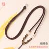 Collar de jade de alta calidad con cuerda atada, colgante de jade dorado, cuerda de cuello de cristal, venta al por mayor, cordón de jade dorado resistente al desgaste para hombres y mujeres