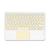 Venta al por mayor de fábrica Teclado Bluetooth redondo retro de 10 pulgadas con control de segundos, tableta, luz, traje de teclado y ratón Bluetooth