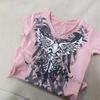 Al por mayor Europeo y Americano Exportación Transfronteriza Nueva Camiseta de Manga Corta para Mujer con Estampado Redonda Verano Modelo Aliexpress