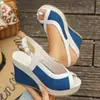 Sandalias Romanas tejidas de suela gruesa con hebilla, boca de pez, estilo europeo y americano, comercio exterior talla grande transfronterizo, novedad otoño 2026