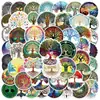 50 Adesivos de Grafite Estilo Nórdico Árvore da Vida Padrão Floral Retrô Árvore Totem Adesivos Decorativos à Prova d'Água Capacete Venda por Atacado