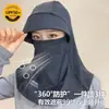 Sombrero de sol de seda de hielo con cubierta facial, sombrero para el sol para verano, protección UV, protección para el cuello para exteriores, sombrero de sol a prueba de polvo para ciclismo