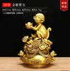 Decoración de mono de cobre, dinero, tesoro, cuenco, mono, mono dorado, tesoro, doce monos del zodíaco, mascota, decoración, artesanías, regalo