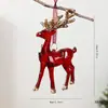 Juego de Adornos Navideños Translúcidos Rojos y Dorados, Combinación de Colgantes Navideños Acrílicos con Purpurina Vintage, Accesorios para Decoración de Árbol de Navidad